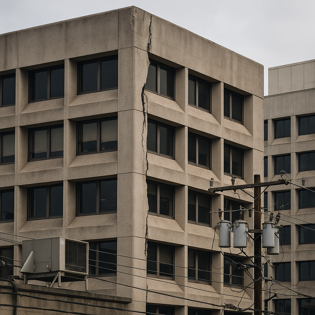 damage to commercial building from earthquake