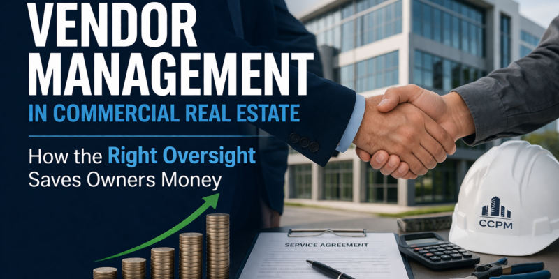 handshake in front of commercial management